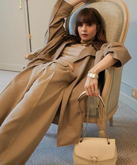 Lily Collins model art photo