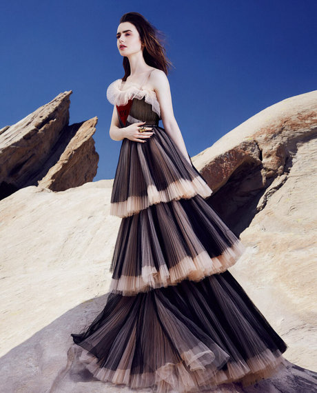 Lily Collins exclusive pornstar images