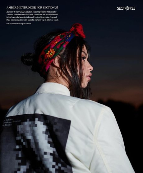 Amber Midthunder sexy model gallery