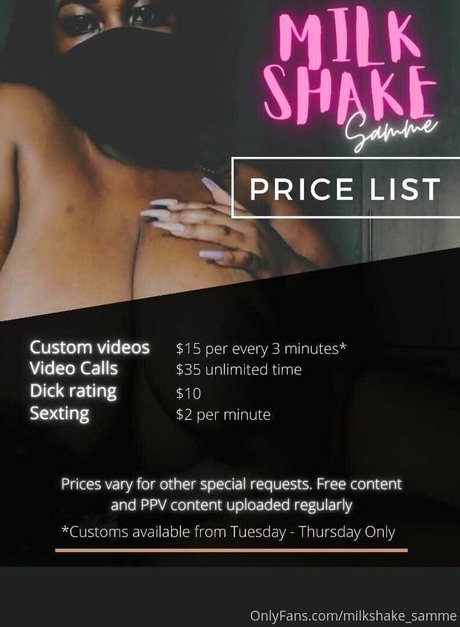 Milkshake Samme exclusive model galleries